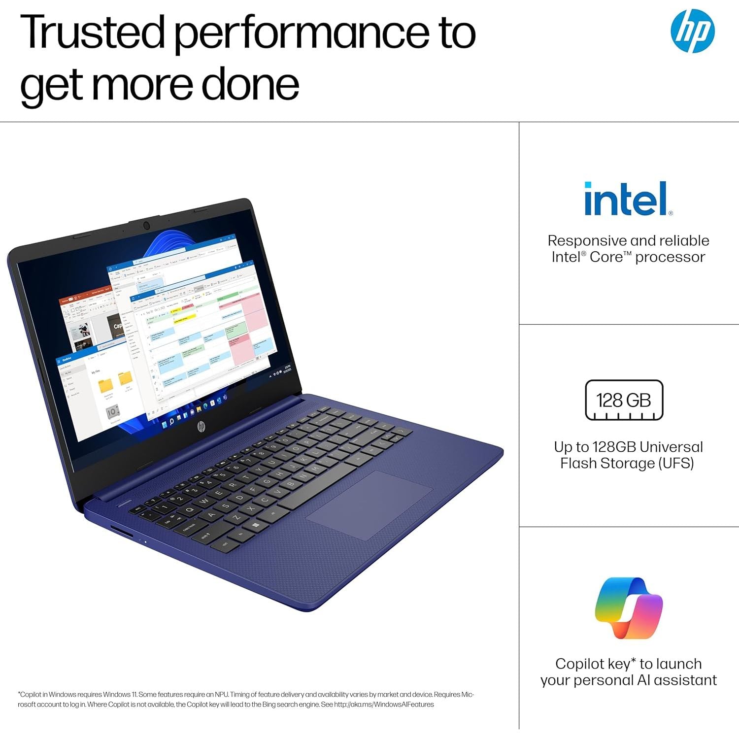 Buy HP,HP 14" Laptop (14-dq6001na) – Intel N150, 4GB RAM, 128GB UFS Storage, HD Display, Windows 11 Home, Microsoft 365 Personal (1 Year) – Indigo Blue - Gadcet UK | UK | London | Scotland | Wales| Near Me | Cheap | Pay In 3 | Laptops